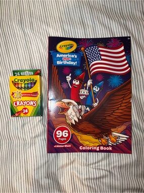 Crayola Americas 250th Patriotic Coloring Book Multicolored 24-Count Crayons